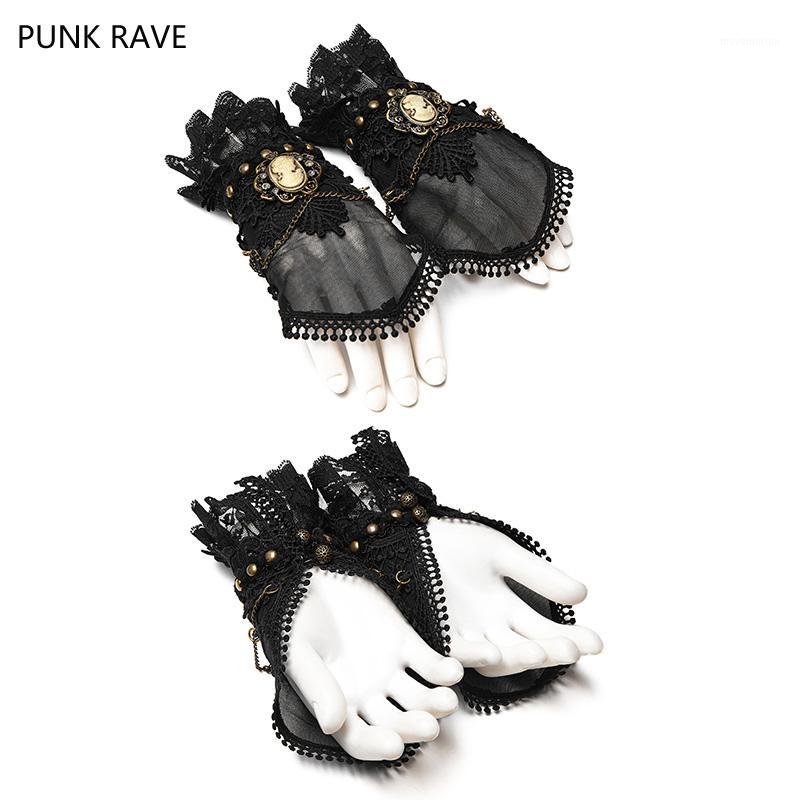 

One Pair Punk Rave Fashion Novelty Lace Mesh Steampunk Classic Women Gloves Victorian WS2421