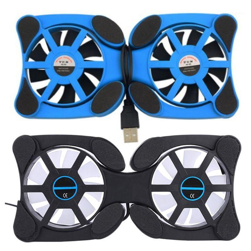 

1 Pc 2 Fan Laptop Radiator Foldable Portable USB Cooling Pad Computer Notebook Heatsink1