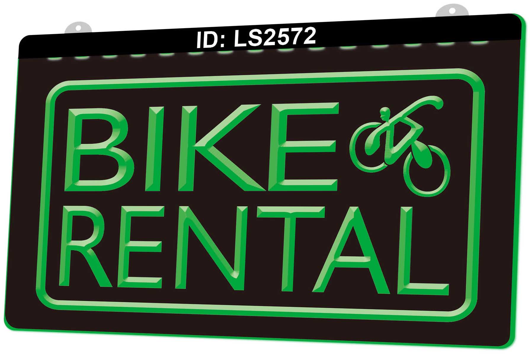 

LS2572 Bike Rental 3D Engraving LED Light Sign Wholesale Retail