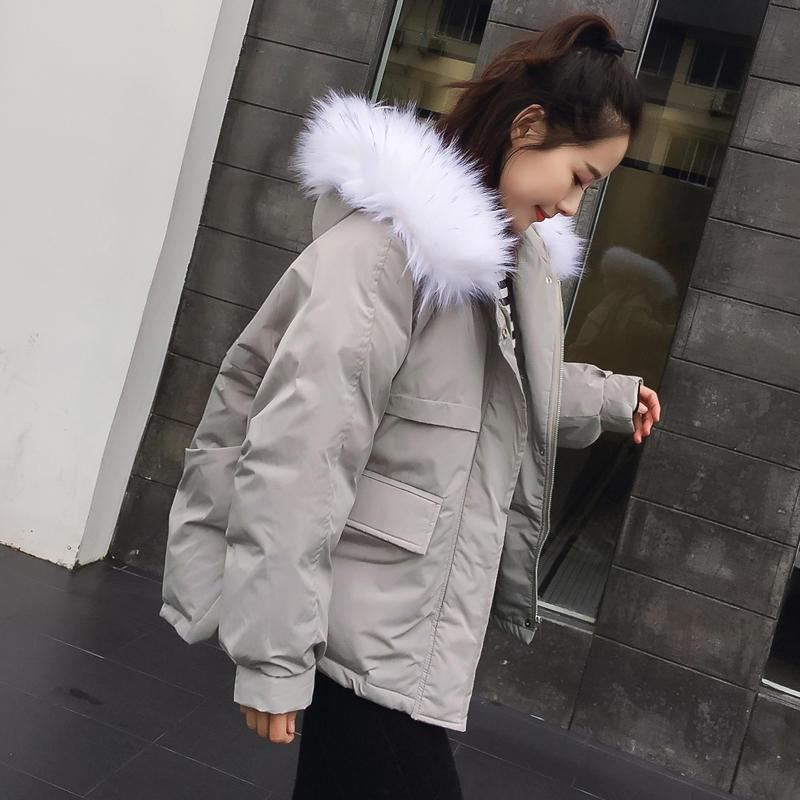 

Winter Jacket Womens Parkas Casual Pockets Hooded Loose Down Cotton Coat Female Warm Padded Oversized Winter Women Coats Q3005, Dark pink parkas