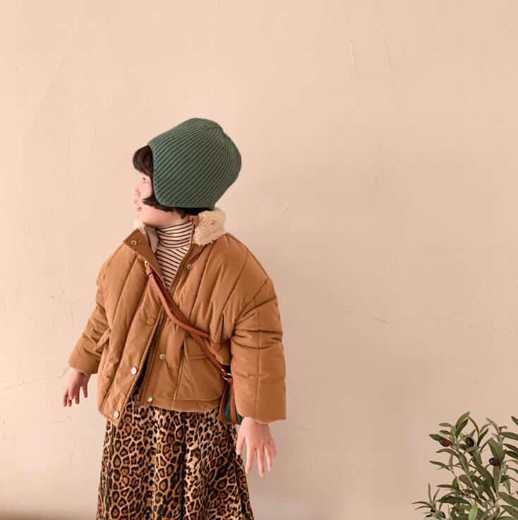 

2020 new wholesale girls boys thicken coat winter full sleeve kids jacket 1-6 years YT835, Beige