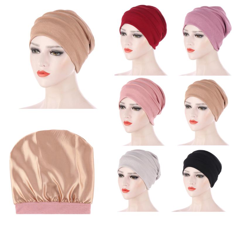

Beanie/Skull Caps 2021 Soft Linen L Inner Hijab Muslim Turban Islamic Underscarf Bonnet Hat Female Headband Tube Cap Turbante Mujer Fashion, Black