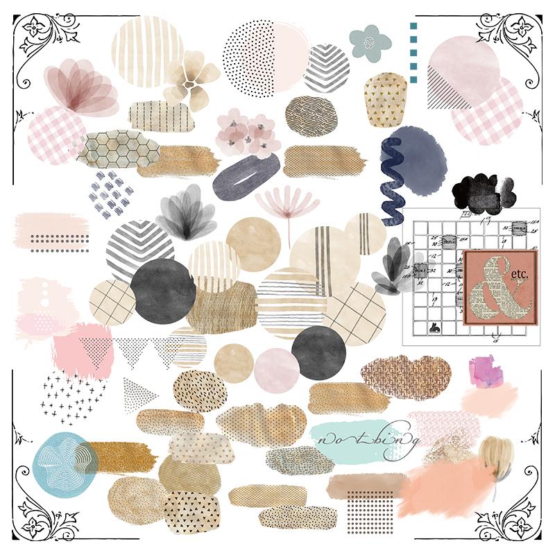 

Cold and warm geometry Vellum Paper Stickers for Scrapbooking Happy Planner/Card Making/Journaling Project