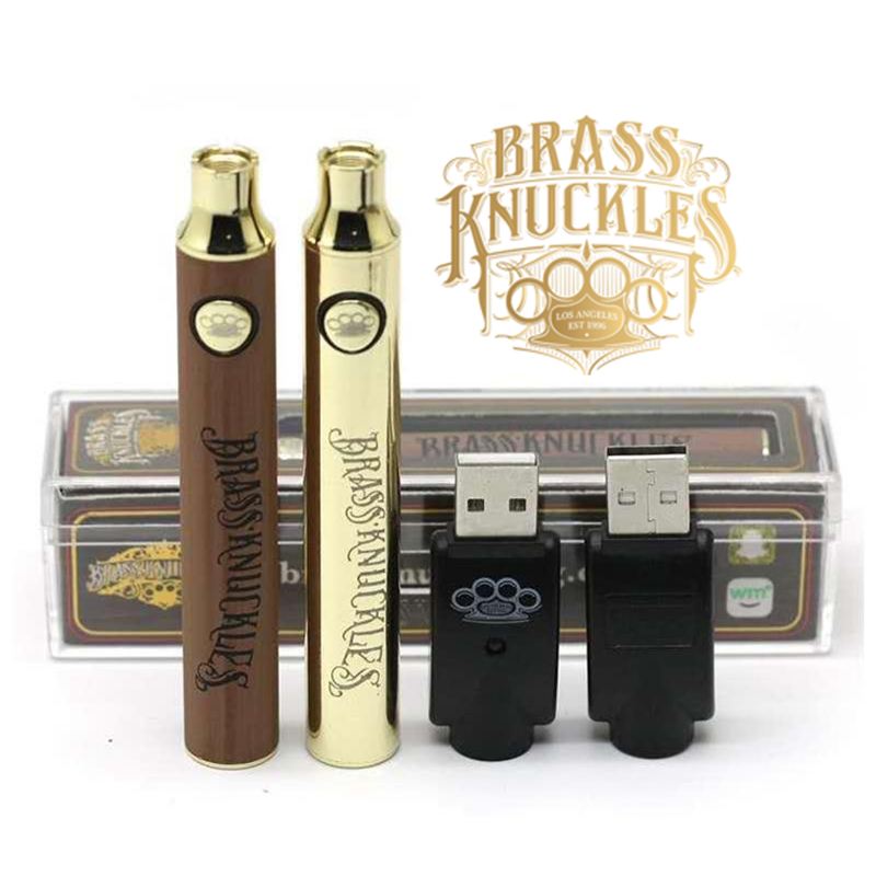 

Brass Knuckles Battery Preheating Variable Voltage 900mAh eCig Batteries Pen For 510 Thraed Thick Oil Cartridge