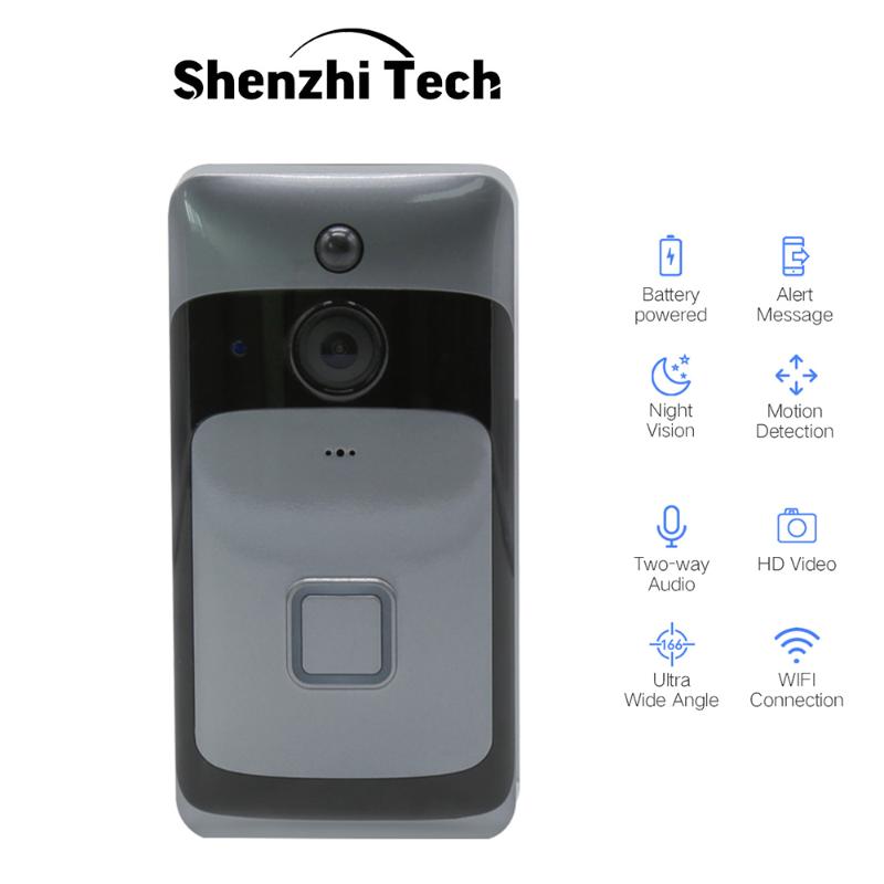

Smart WiFi doorbell Wireless Camera Doorbell Two-way Audio Infrared Remote Control Home Security Monitoring Video