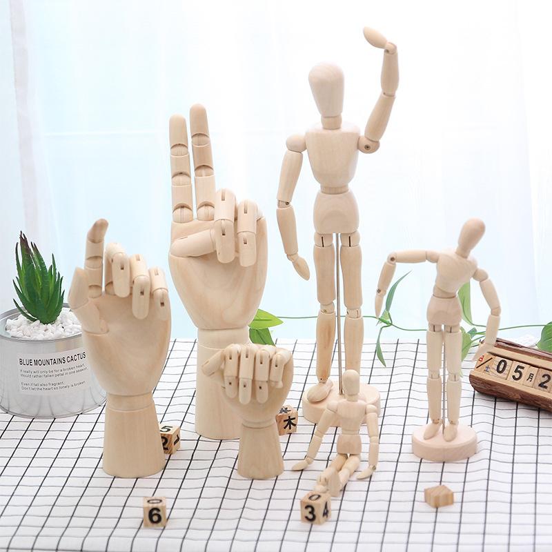 

People Figurines Wood Decoration Living Room Accessories Table Decoration & Accessories Joint Hand Model