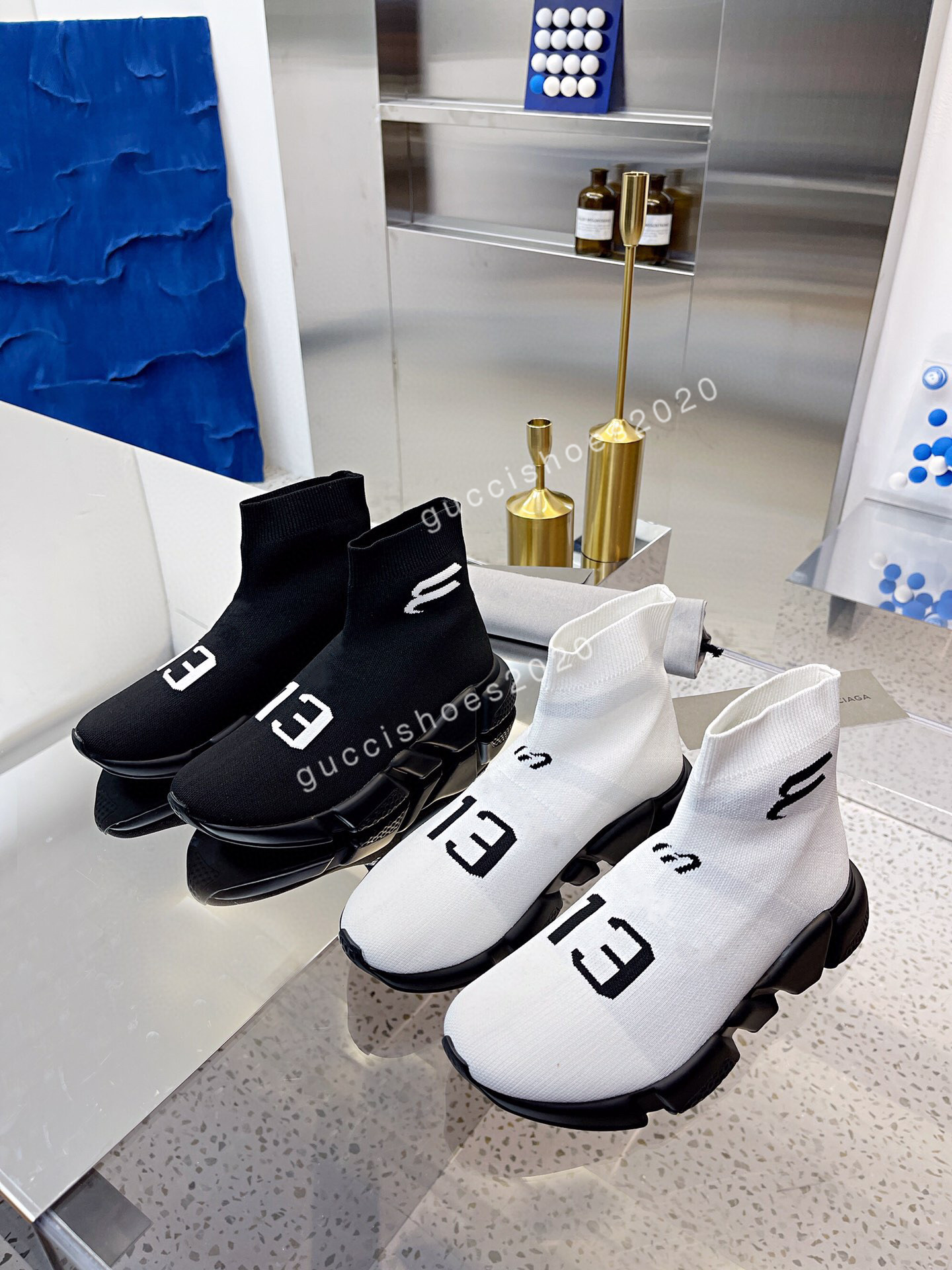 

Explosion Knit Socks Shoes Mesh Speed Trainer High Race Runners Designer Sneaker Casual Trainers Sneakers, 01