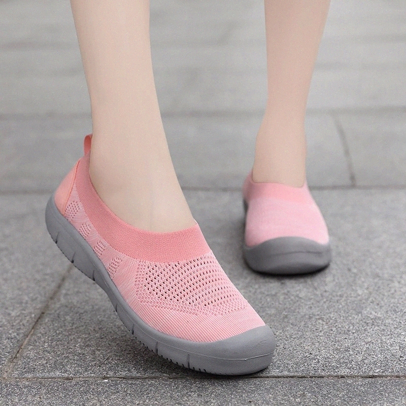 

2020 New Breathable Mesh Women Flats Soft Bottom Mothers Fashion Loafers Spring Summer Shoes Woman Casual Sneakers SH12264 #Sx04