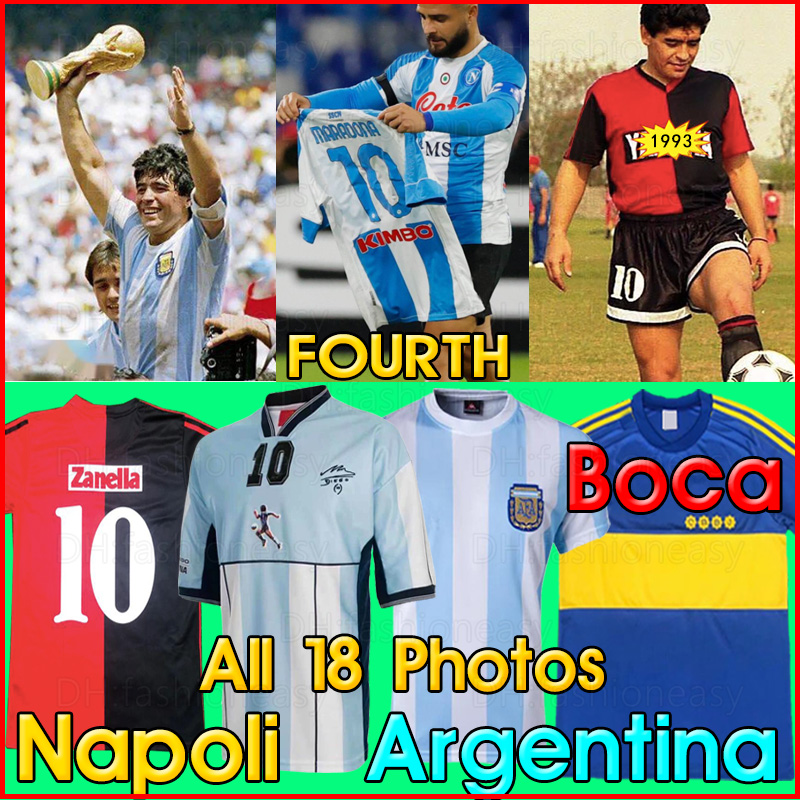 

Maradona retro napoli Fourth soccer jersey 93 81 87 88 89 1986 78 94 98 2001 06 NEWELLS OLD BOYS Argentina boca Juniors football shirt kits, 01 newells 1993
