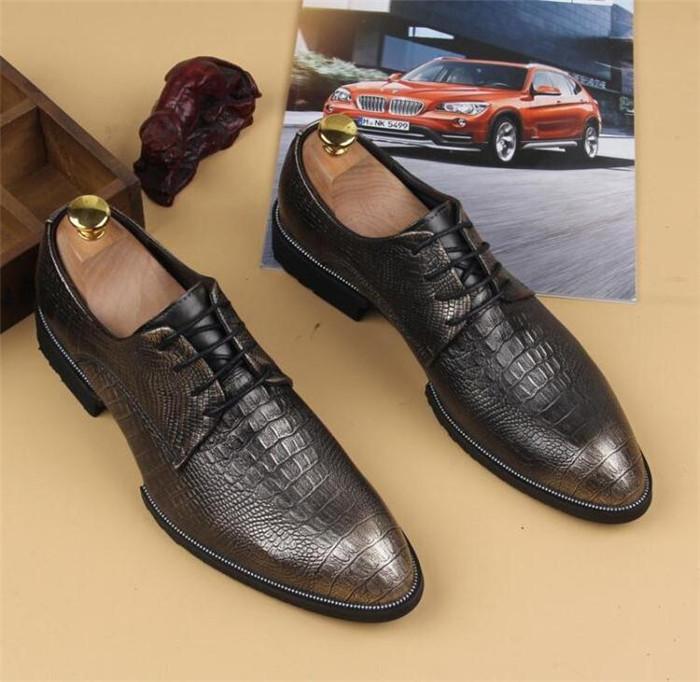 

2020 spring and summer new fashion small leather shoes British leather pointed to lace-up embossed shoes increased dress, Black