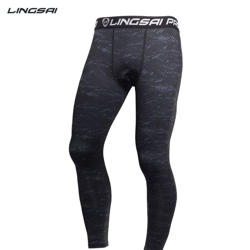 

Men Compression Tight Long Yoga Pants Sports Trousers Jogging Long Stretchy Joggers Slim Fit Mallas Hombre Running, As pic
