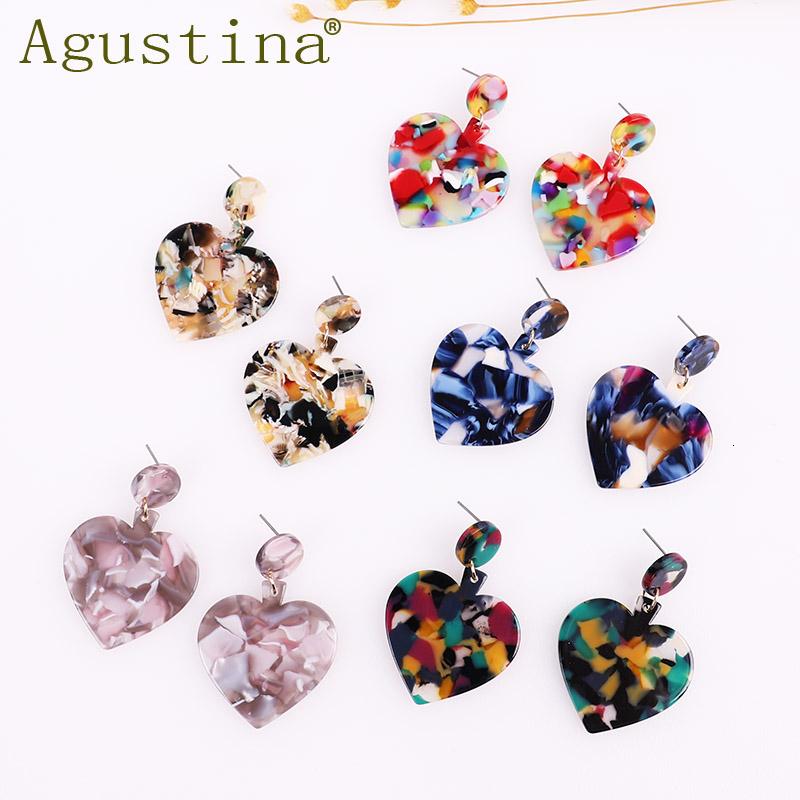 

Acrylic heart Earrings Women Fashion Bohemian Resin Cute Drop Earring Colorful Cute Wedding Statement Korean Brincos Jewelry