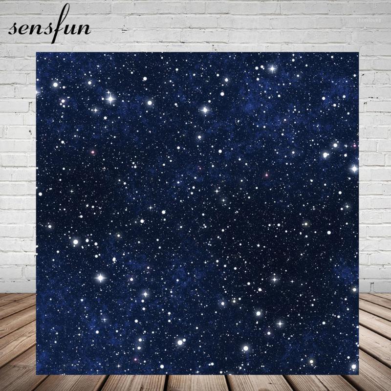 

Sensfun Glitter Little Stars Night Backdrop For Photo Studio Dark Blue Custom Backgrounds 150cmx220cm Vinyl1