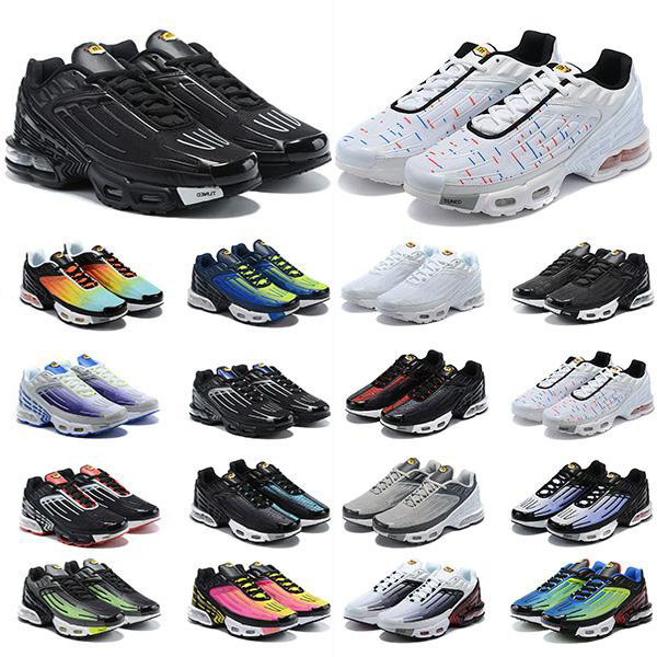 

2021 New Plus III 3 TN Mens Women TUNED Running Shoes Classic Outdoor tn Black White Sport Sneakers requin Blue Spider Eur36-45
