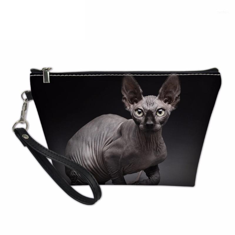 

NOISYDESIGNS Cosmetic Cases for Women Travel Makeup Organize Sphynx Canadian Hairless Cats Print Functional Bag Make Up Pouch1, W3252z8
