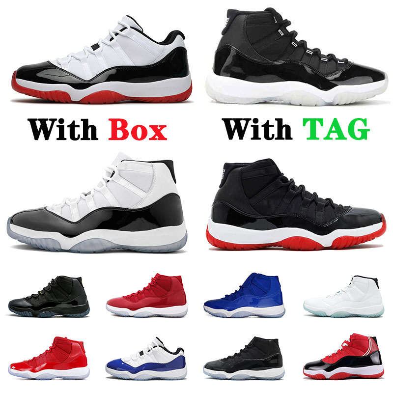 2021 with box original jumpman 11 25th basketball shoes 11s mens womens Concord Cap and Gown Space Jam CITRUS sports senaker