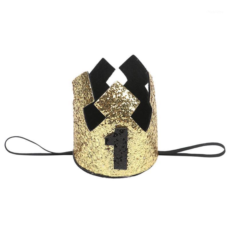 

Birthday Caps Flower Crown Birthday Hat Newborn Baby Headband Party DecorationsShiny crown hair band#3P41