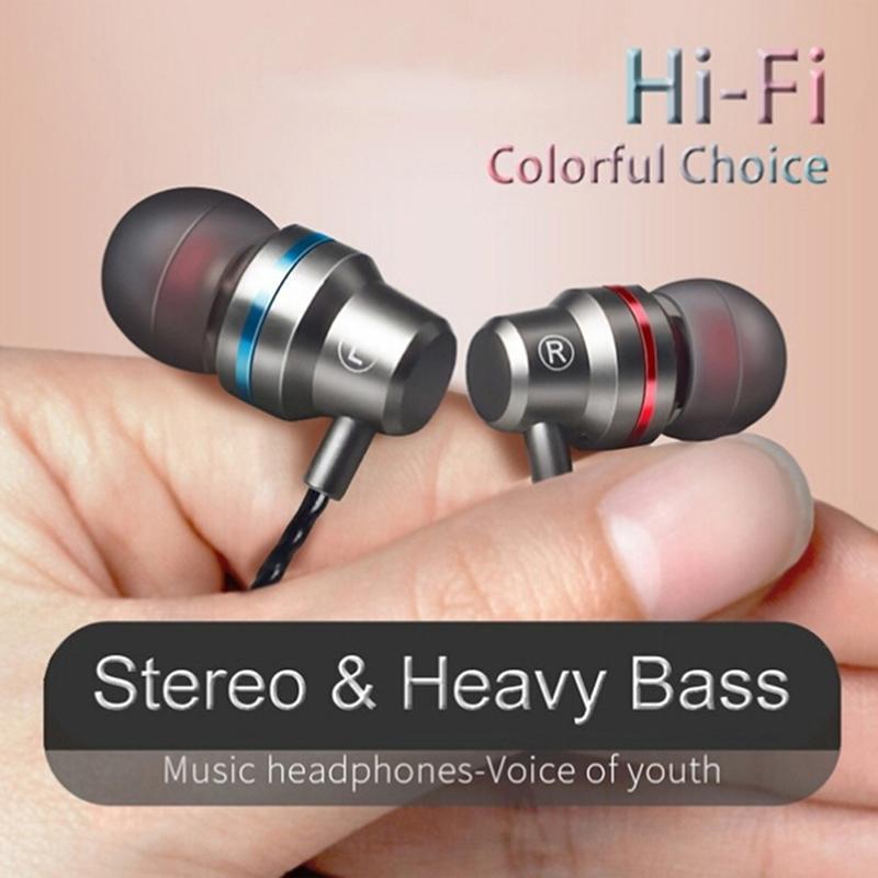 

Professional Metal Headphone In Ear Wired Earphone 3.5mm Heavy Bass Sound Quality Music Sport Headset For