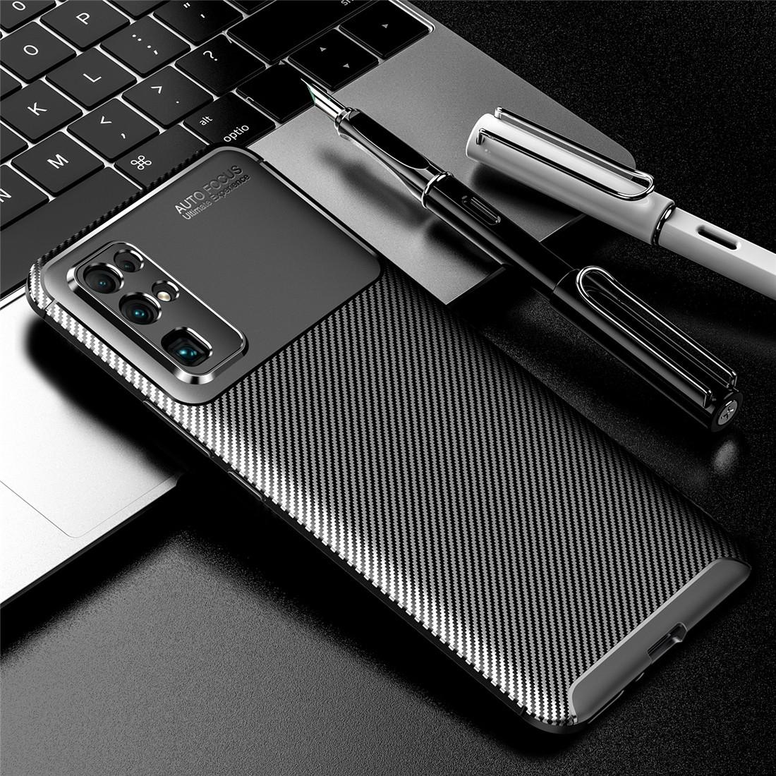 

For Huawei Honor 30 Carbon Fiber Texture Shockproof TPU Case