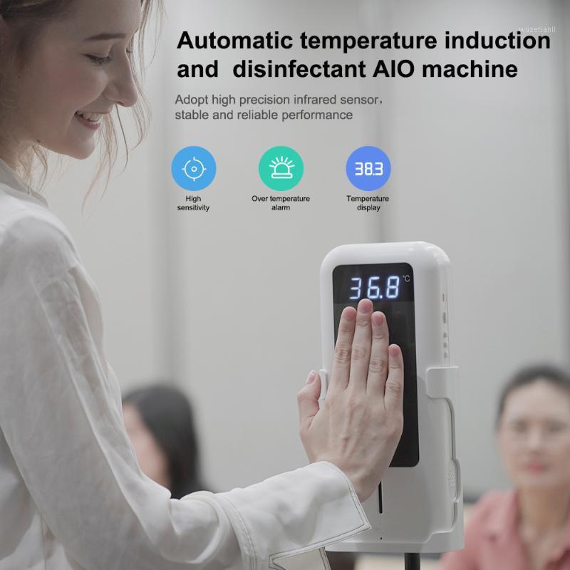 

300ml Touchless Automatic Hand Sanitizer Floor Stand Dispenser with Body Temperature Detection for Office Public Work1