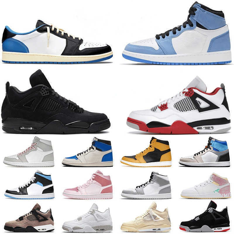 

High Quality University Blue 1 1S Low basketball shoes Top OG UNC Court Purple Orbit Aurora Smoke Grey Bred University Gold trainers sneakers