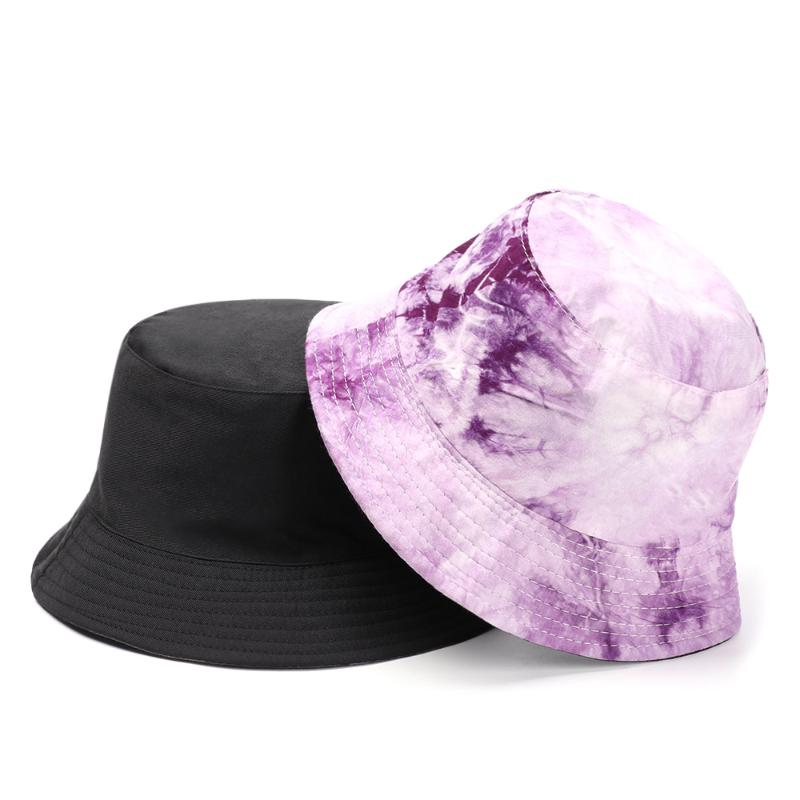

Women Men Double-Sided Bucket Hat Summer Fashion Sun Hat Foldable Hip hop Cotton Casual Outdoor Sunscreen Hip hop New Arrivals, Black
