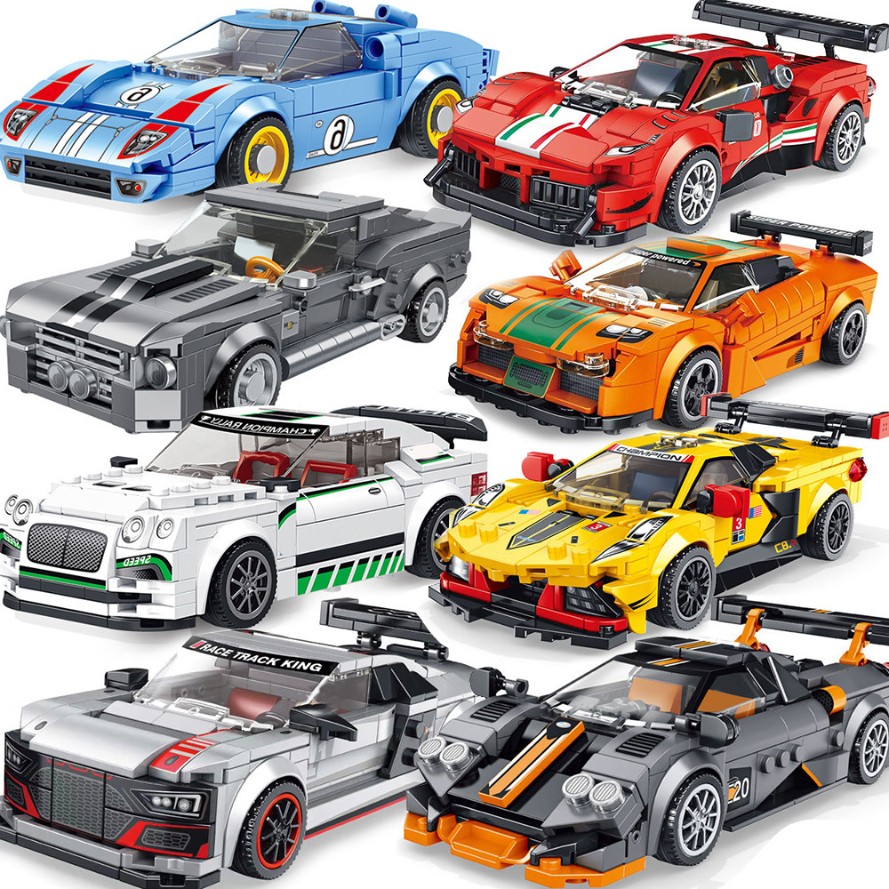 

Technic City Racing Car Racer Building Blocks Speed Champion Sports Car Creator Moc Brick Kits Educational Toys For Children Q0123