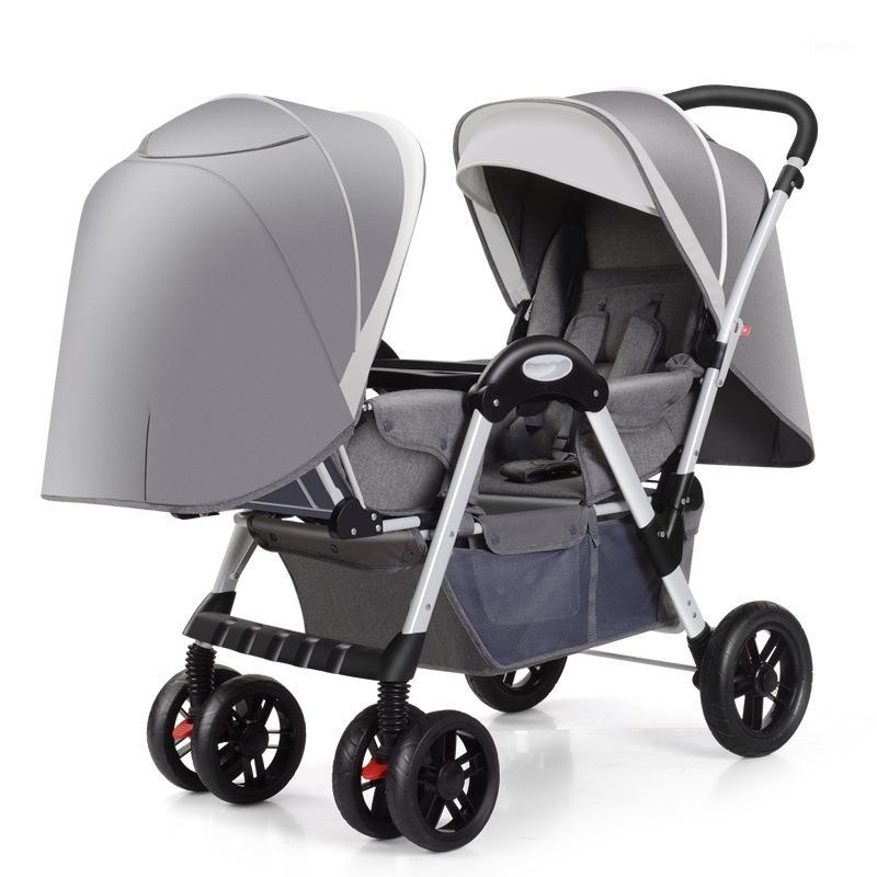 

Shenma twin stroller baby twin stroller baby flat lay folding multiple free shipping1