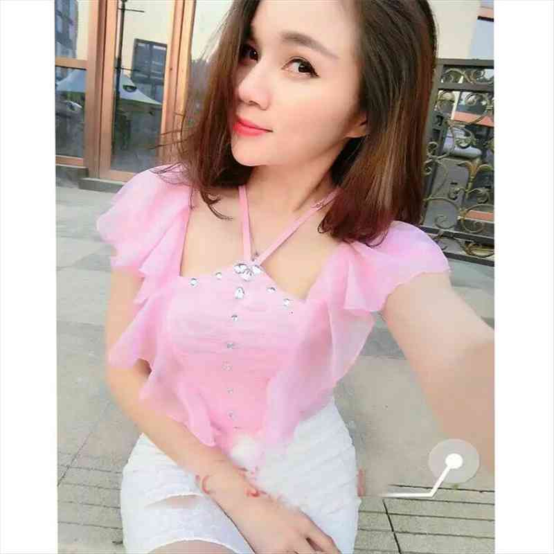 

summer women halter mesh shirt sweet beading lace blouse female short sleeve ruffles blouses short a1853, White