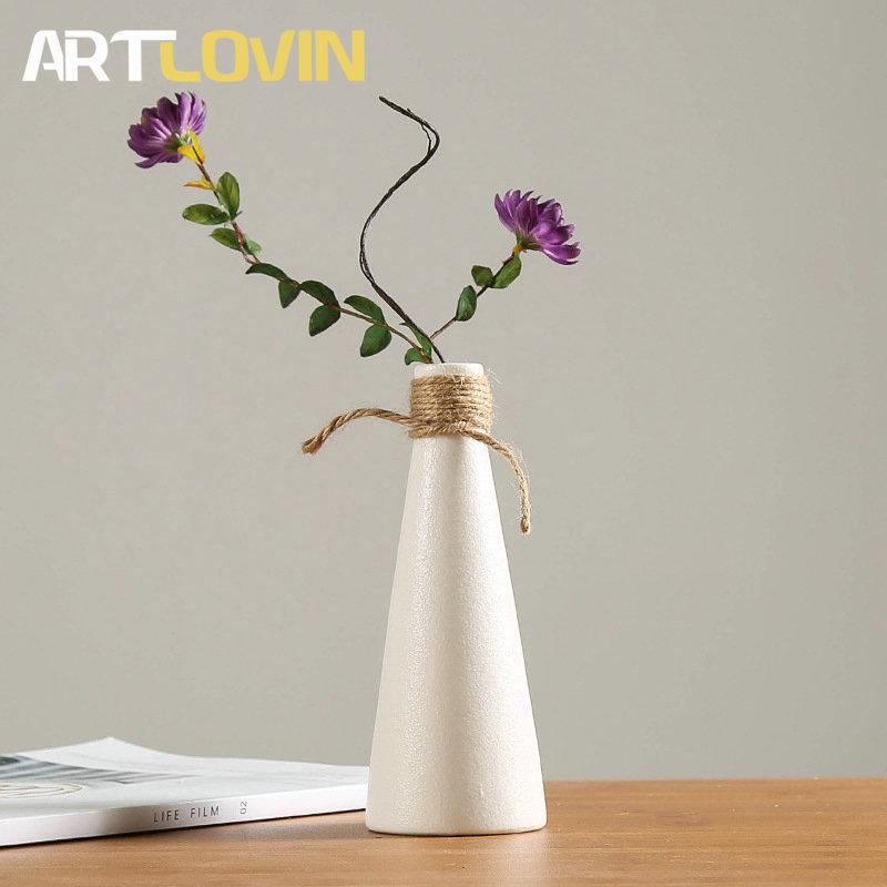 

Japanese Style Ceramic Vases Modern Simple Design Artificial Flower Home Decoration Accessories High Quality Cheap Price Small