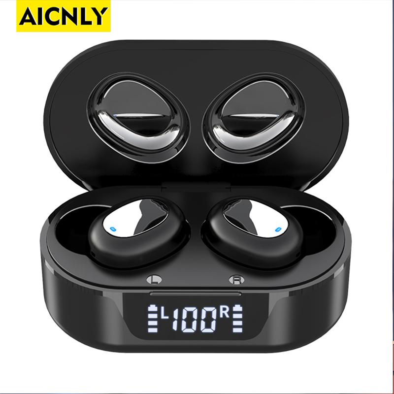 

AICNLY TW16 Bluetooth V5.0 3D Stereo Sports Wireless Earphones with Dual Microphone, Auto Connect PK I12 I90000, Black