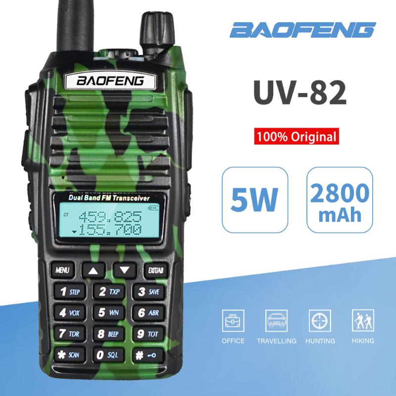 

Orginal Baofeng UV-82 Walkie Talkie UV82 5w Portable Two Way Radio VHF UHF Dual PHam CB Radio Station UV 82 FM Transceiver