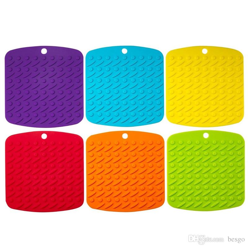 

Non-slip Table Mat Insulation Pad Silicone Mat Thicken Coaster Bakeware Oven Mats Placemat Hanging Bowl Pot Pad Drain Holder VT1758