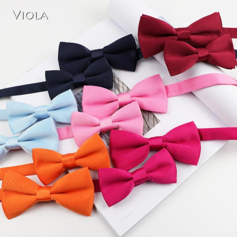 

Solid Parent-Child Bowtie Set Lovely Kids Pets Adult Family Butterfly Satin Party Dinner Wedding Design Cute bow tie Accessory