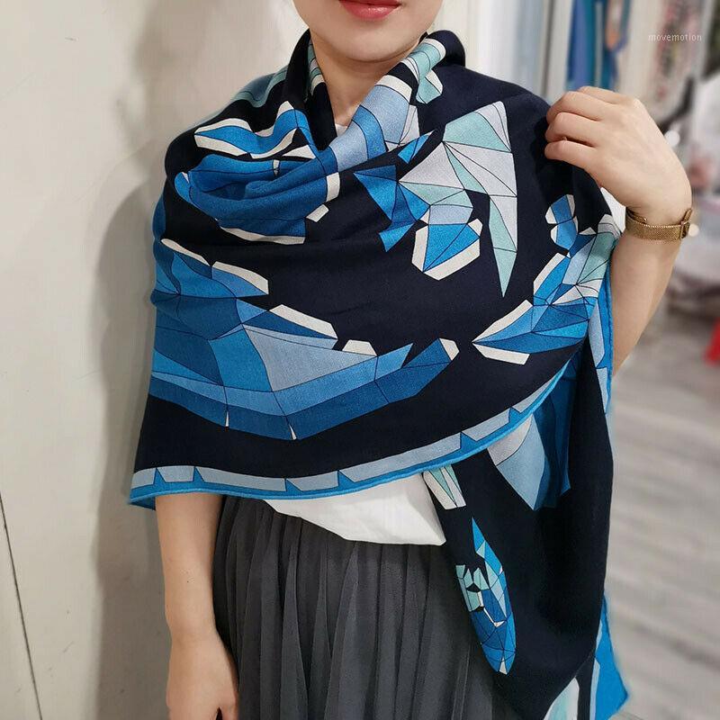 

Luxury 70% Cashmere 30% Silk Thin Scarf Vintage Geometric Horse Head Printed Shawl Kerchief Bandana 135*135cm1