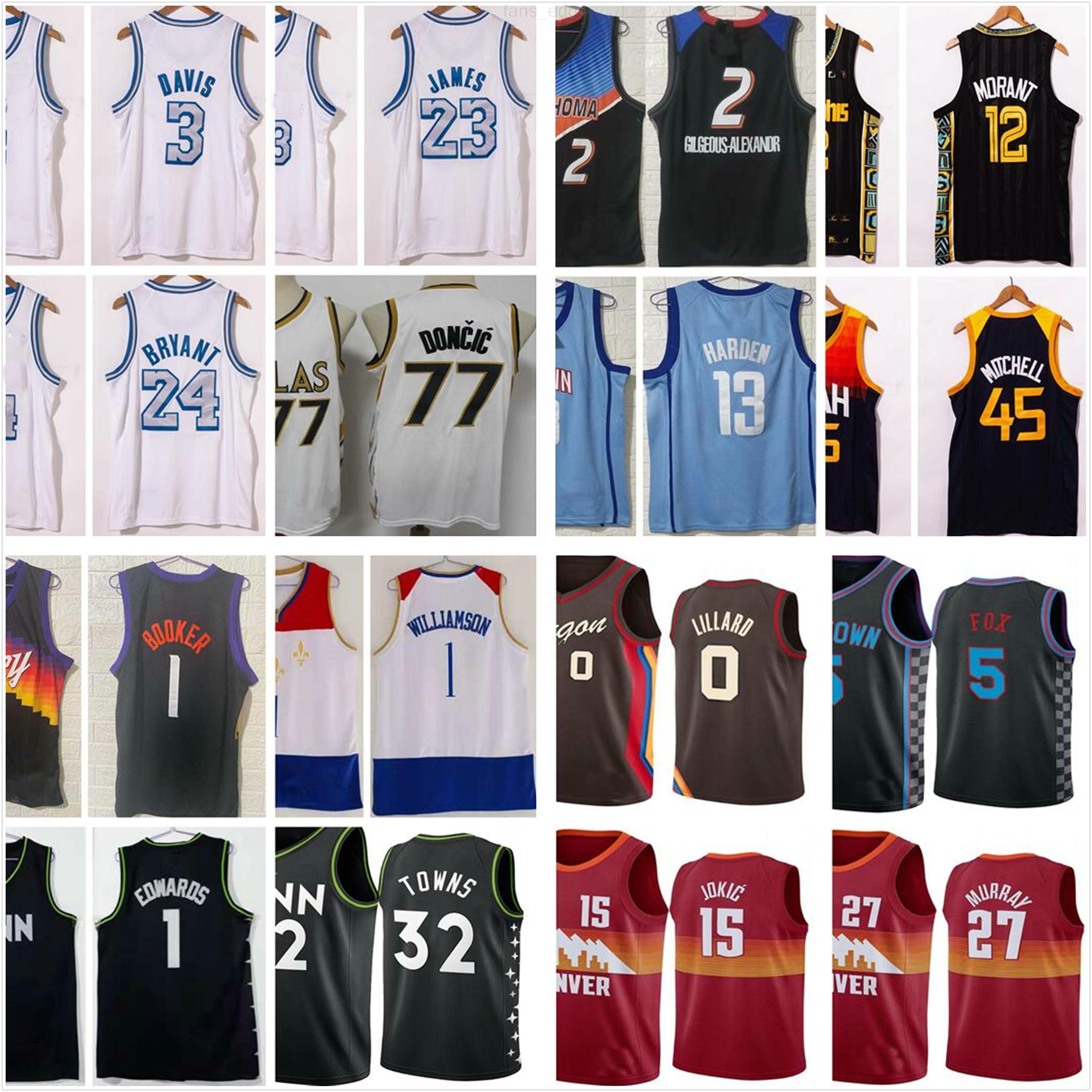 

NCAA 2021 City Ja Nikola Morant Jokic Jamal Donovan Murray Mitchell Luka Damian Doncic Lillard DeAaron Williamson Fox Basketball Jerseys, Tell us which one