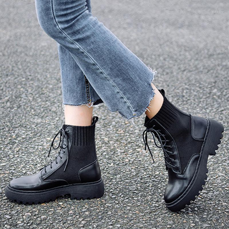 

Plus fleece boots ladies ankle boots chunky round toe fashion motorcycle black winter warm dropship1, Black plus velvet