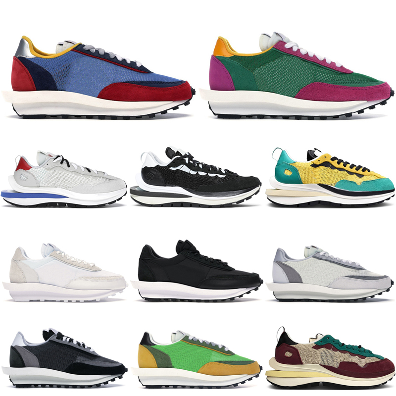 

Fashion VaporWaffle LD Waffle men women running shoes Sail Game Royal Black Grey Neptune Green Nylon mens trainers outdoor sport sneakers, Summit white