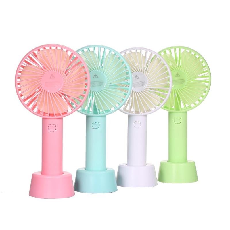 

Mini Handheld Fan with Portable Stand Cradle USB Wind Blower 3 Speed Setting for Indoor and Outdoor Activities