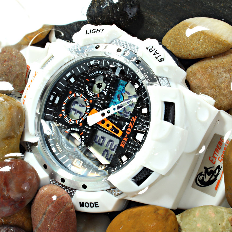 

Brand EPOZZ Fashion Luxury G Style Military Men's Sports Digital Watch Male Analog Wristwatch Diver 10Bar Relogio Masculino 210203, Black