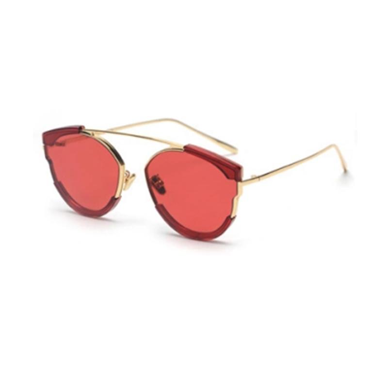 

Sunglasses High Quality Custom Logo Metal Women Cateye Half Frame Rimless Cat Eye