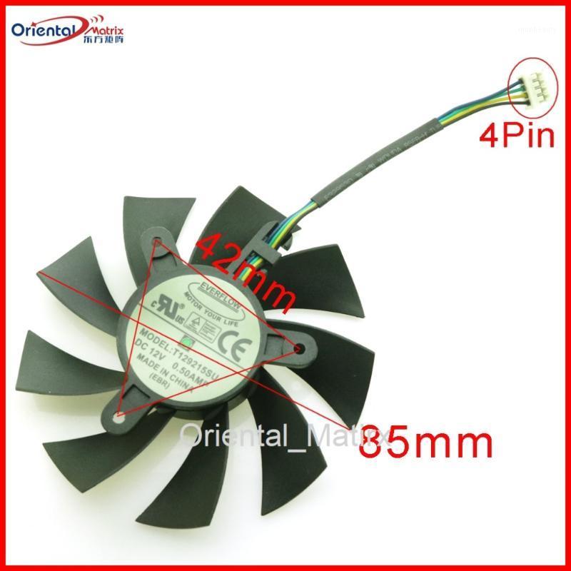 

New T129215SU T129215BU Cooling Fan 12V 0.50A 85mm 4Wire 4Pin Graphics / Video Card VGA Cooler Fan DIY Cooling1