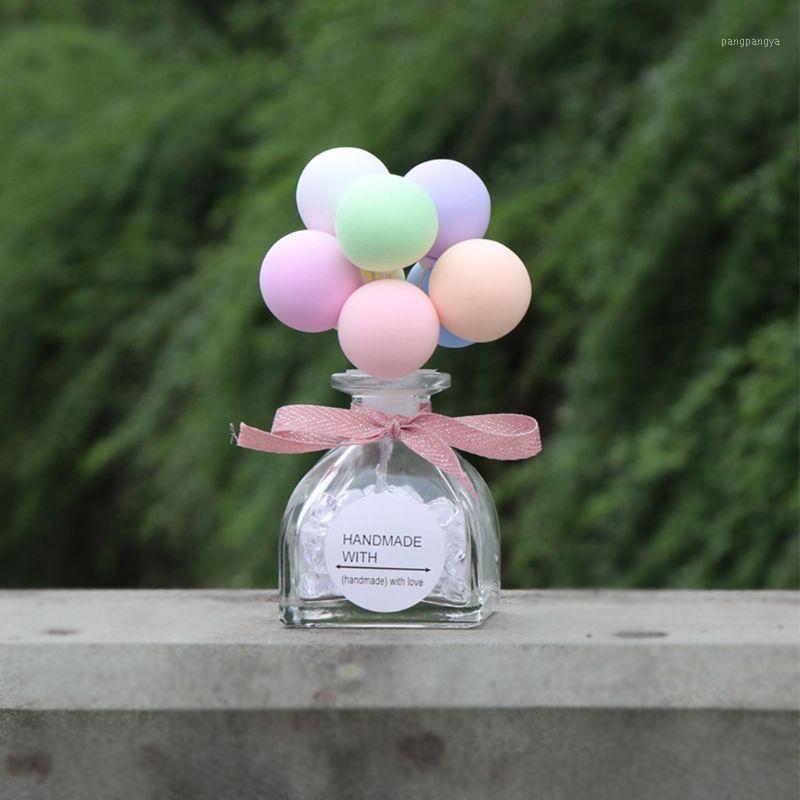 

Cute Creative Colorful Balloon Lovely Mini Car Decoration Car Interior Air Perfume Crystal Bottle Dashboard Ornament New Arrival1