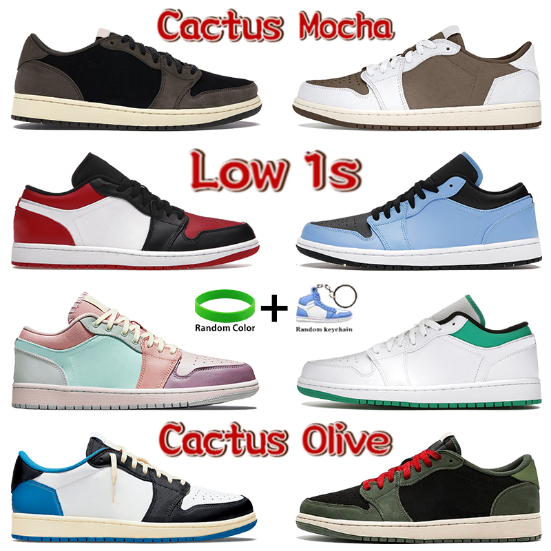 

Fashion Basketball Shoes Low 1 1s Mens Sneakers Bred Toe Fragment x Cactus Mocha Olive Starfish Pollen Lucky Green Spades Men Women Chaussures, Bubble wrap packaging