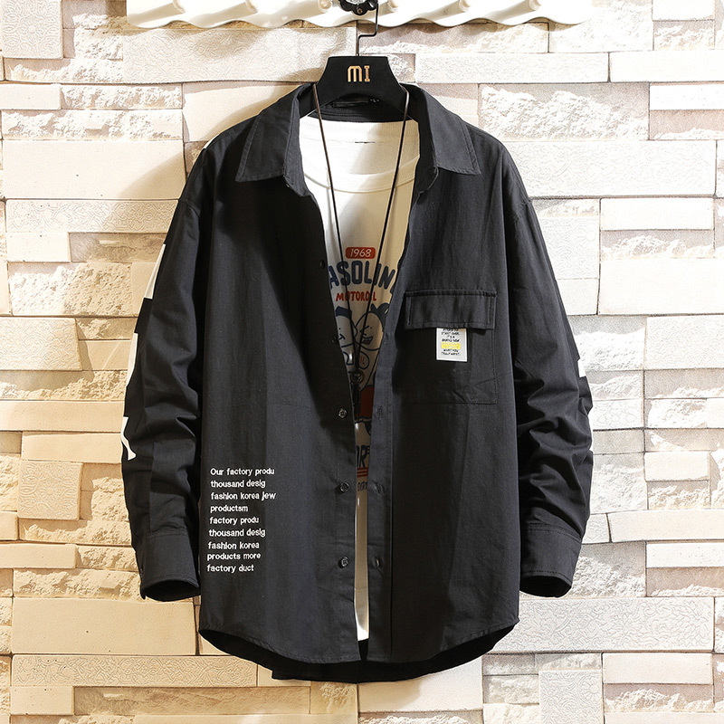 

2021 Casual Brand White Black Men's Shirts Long Sleeves New Spring Autumn Plus Asian Size M-5xl 3q4n, C758 1