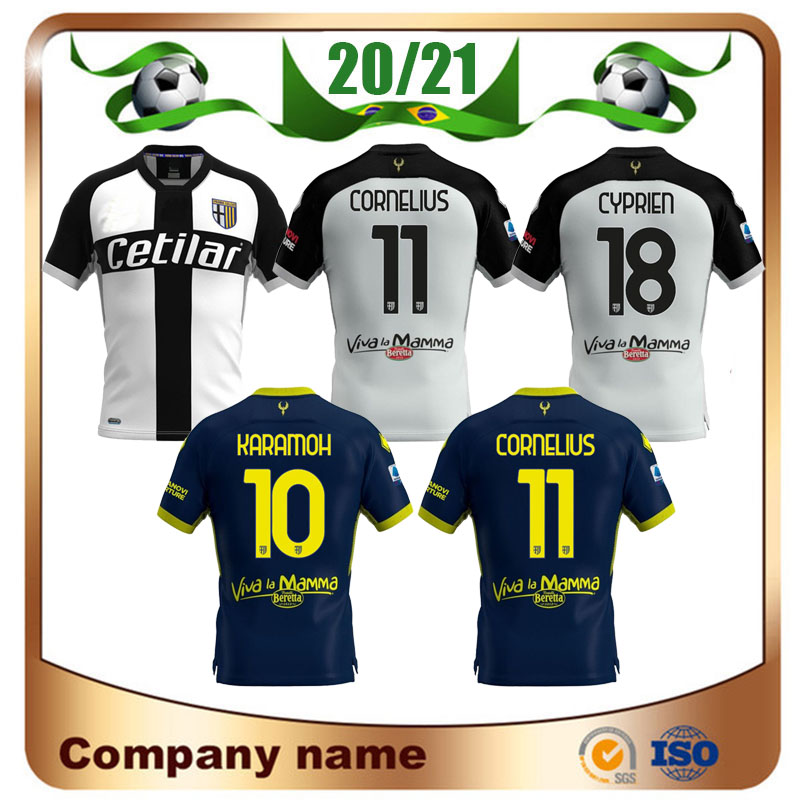 

20/21 Parma Soccer Jersey 2020 Parma Home white #27 GERVINHO Shirts Away INGLESE KARAMOH CORNELIUS CYPRIEN football Uniform
