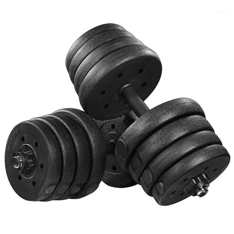 

30kg Dumbbell Weight Set With 16 Dumbbell Plates 2 Extension Bars 4 Nuts Adjustable Barbell Strength Training Fitness Equipment1, Black
