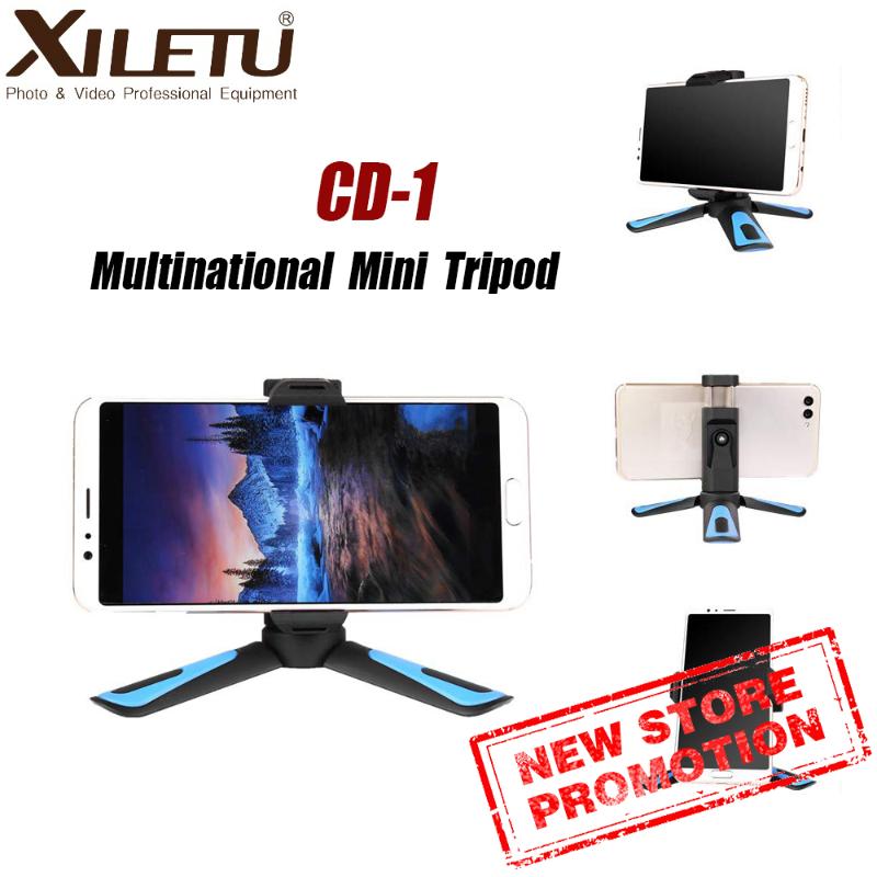 

XILETU CD-1 360 Rotation Mini Table Tripod Phone Clip Holder Mount Vertical horizontal for Most cellphone &Mirrorless cameras