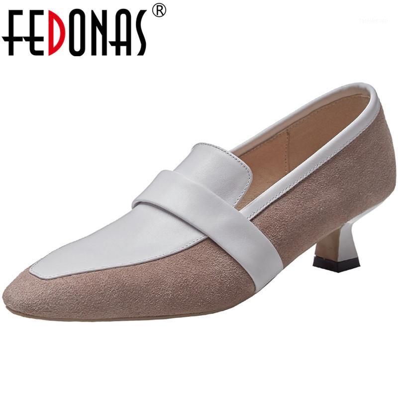 

FEDONAS Elegant Sweet Mixed Colors Shoes For Women Genuine Leather High Heels Pumps 2020 Newest Wedding Party Shoes Woman Heels1, Black