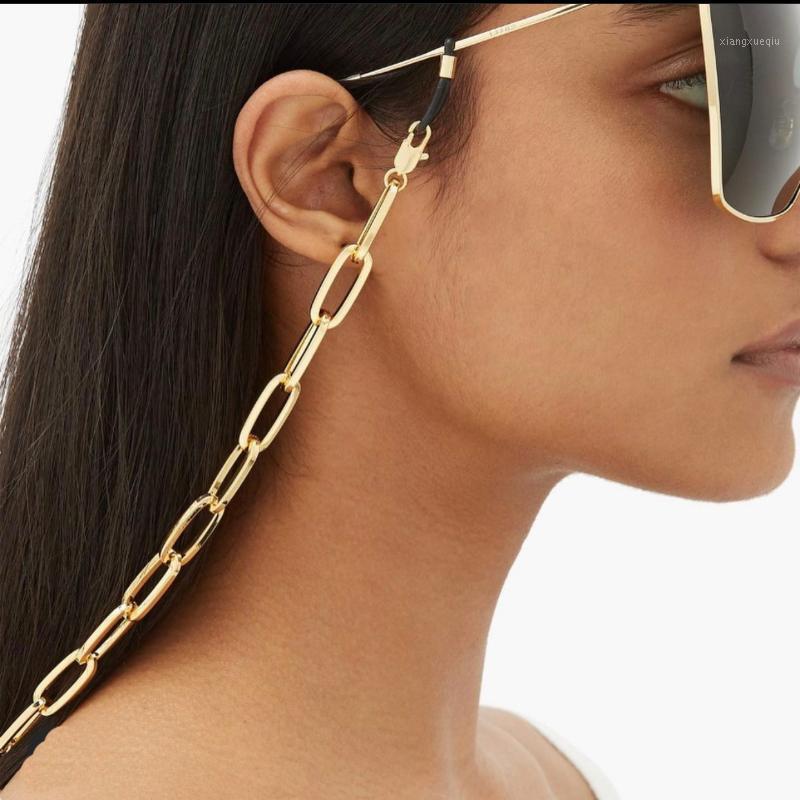 

Chains Gold Color Sunglasses Length Mask Chain For Women Glasses Metal Link Anti-lost Lanyard Strap Holder Necklace Jewelry, Silver